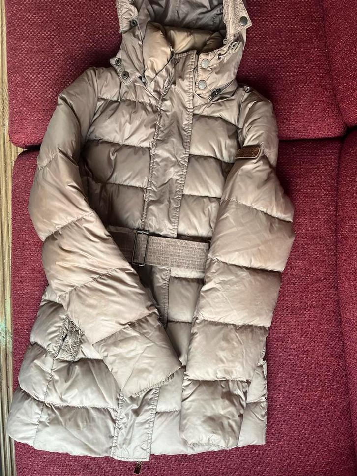 Moscow Gewatteerde Jas - Maat S, Kleding | Dames, Jassen | Zomer, Gedragen, Maat 36 (S), Beige, Ophalen of Verzenden