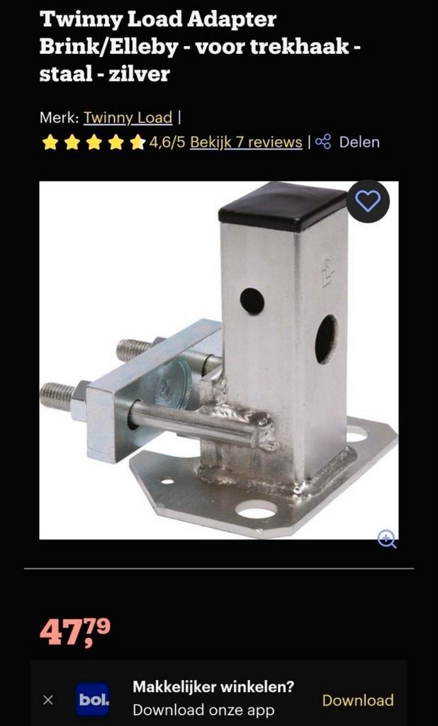 Deze Brinkmatic adapter is ideaal voor het monteren van een, Auto diversen, Fietsendragers, Nieuw, Fietsendrager-accessoire, Ophalen of Verzenden