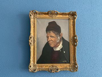 Antiek Schilderij met Lijst beschikbaar voor biedingen