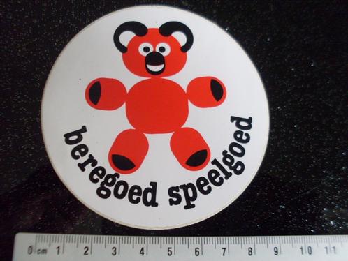 sticker beregoed speelgoed logo tedy beer, Verzamelen, Stickers, Zo goed als nieuw, Merk, Verzenden