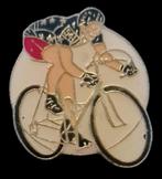 Wielrenner op fiets pin- epoxy, Verzamelen, Verzenden, Nieuw, Sport, Speldje of Pin
