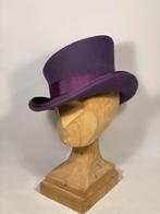 Paarse victoriaanse hoge hoed heren dames steampunk top hat, Verzenden, Nieuw, Hoed