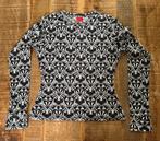 Super leuke Hugo top dralina zwart wit print maat S, Zwart, Ophalen of Verzenden, Zo goed als nieuw, Lange mouw