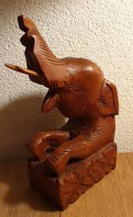 Olifant houtsnijwerk boekensteun vintage & meer houtsnijwerk, Ophalen of Verzenden