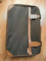 Retro bruine stoffen koffer, Ophalen, Gebruikt, Overige materialen, 70 cm of meer