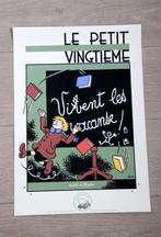 Seriegrafie Quick Flupke Hergé poster Kuifje Tintin, Verzenden, Kuifje, Zo goed als nieuw, Beeldje of Figuurtje