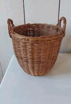 Vintage Mandje voor stofdoeken stofdoekmandje rotan mandje, Ophalen of Verzenden