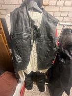 Leren mouwloos jack, Overige merken, M, Heren, Tweedehands