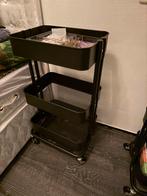 Zwarte IKEA RÅSKOG Roltafel - Handig en Verrijdbaar, Ophalen of Verzenden, Zo goed als nieuw