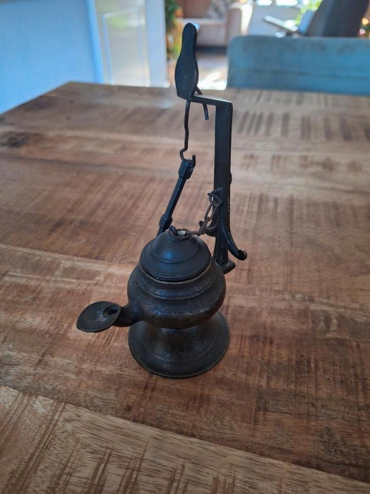 Antiek Koper/Brons Wierook- of Olielampje, Antiek en Kunst, Antiek | Lampen, Ophalen