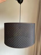 Nymö lampenkap zwart/messing 59cm, hanglamp, Ophalen, Zo goed als nieuw, Zwart, Rond