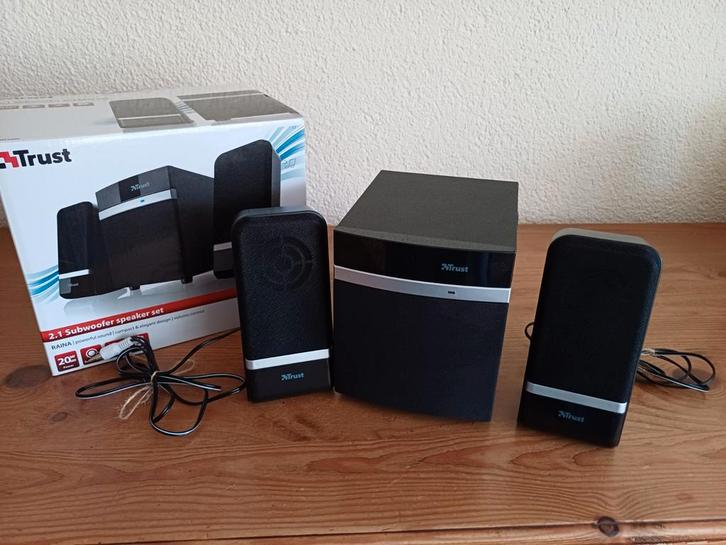Subwoofer en speakerset Trust 2,1, Audio, Tv en Foto, Luidsprekers, Subwoofer, 120 watt of meer, Overige merken, Ophalen of Verzenden