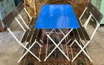 Franse tuintafel metaal, tafel inklapbaar, Tuin en Terras, Tuintafels, Ophalen, Gebruikt, Baambrugge, Babuschka Vintage