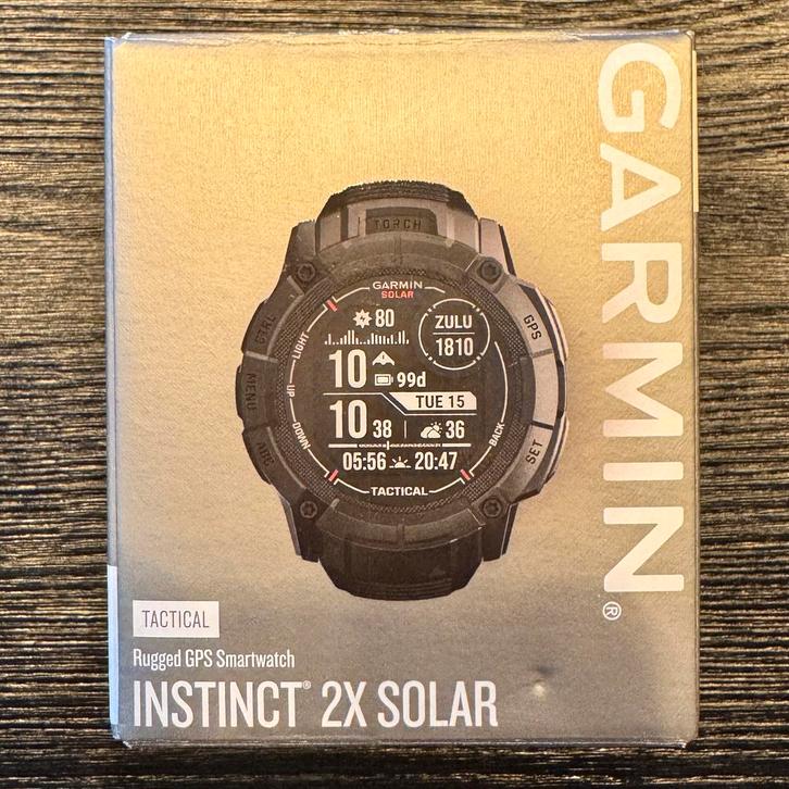 Garmin Instinct 2X Solar Tactical - Topconditie ZGAN, Sieraden, Tassen en Uiterlijk, Smartwatches, Zo goed als nieuw, Android