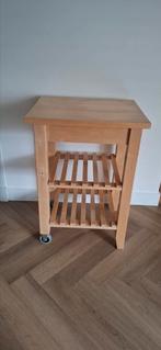 Houten Ikea roltafel, Huis en Inrichting, Ophalen, 50 tot 100 cm, Zo goed als nieuw, Minder dan 100 cm