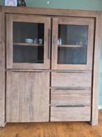 Vitrine Kast, Ophalen, 100 tot 150 cm, Zo goed als nieuw, 150 tot 200 cm