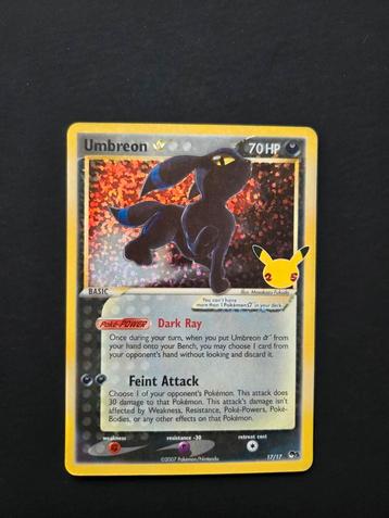Umbreon Goldstar 17/17 Pokemon Celebrations holo beschikbaar voor biedingen