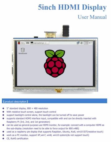 LCD scherm werkt met Raspberry beschikbaar voor biedingen