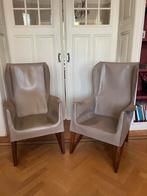 2 Giorgetti Luxe fauteuils met lederen bekleding, Huis en Inrichting, Minder dan 75 cm, Leer, Zo goed als nieuw, 50 tot 75 cm