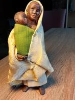 Beeld Afrikaans moeder draagt kind, Ophalen of Verzenden, Zo goed als nieuw, Mens