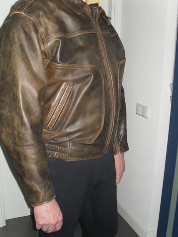 MQP Bruin leren motorjas beschikbaar voor biedingen