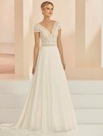 Nieuwe Bianco Evento trouwjurk Eufrat mouwtje gladde rok, Ophalen of Verzenden, Nieuw, Wit, Trouwjurk