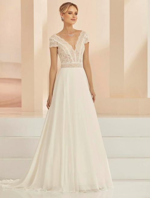 Nieuwe Bianco Evento trouwjurk Eufrat mouwtje gladde rok, Kleding | Dames, Trouwkleding en Trouwaccessoires, Nieuw, Trouwjurk