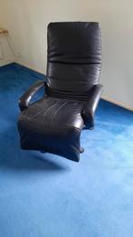 Jori relax fauteuil zwart leer., 50 tot 100 cm, Minder dan 100 cm, Gebruikt, Zwart