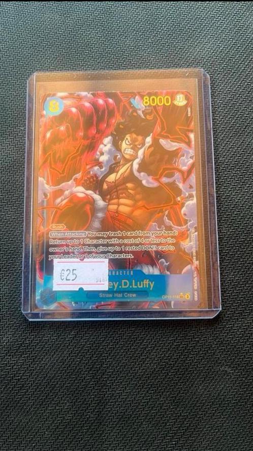 Monkey D. Luffy - One Piece, Hobby en Vrije tijd, Verzamelkaartspellen | Pokémon, Zo goed als nieuw, Losse kaart, Ophalen of Verzenden