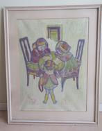 Drie kleuters aan tafel – Mieke Burgers-Witteveen, Antiek en Kunst, Kunst | Schilderijen | Klassiek, Ophalen