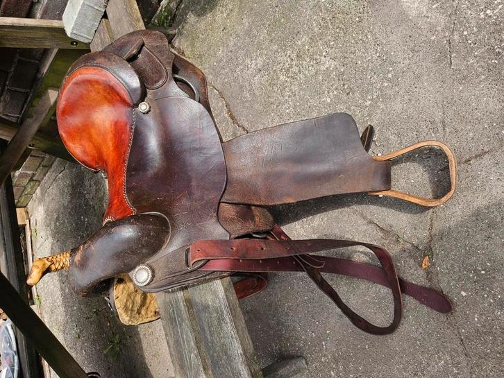 Westernzadel leer, Dieren en Toebehoren, Paarden en Pony's | Zadels, Nieuw, Ophalen of Verzenden