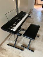 Casio CTK-3200 Keyboard, met bankje, standaard en pedaal, Muziek en Instrumenten, Keyboards, Ophalen, Casio, 61 toetsen, Aanslaggevoelig