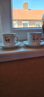 Flamingo koffiekopje set goud, Ophalen, Zo goed als nieuw, Overige stijlen, Kop(pen) en/of Schotel(s)