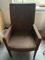 loom stoel met armleuningen (2x), Ophalen, Gebruikt, Twee, Bruin