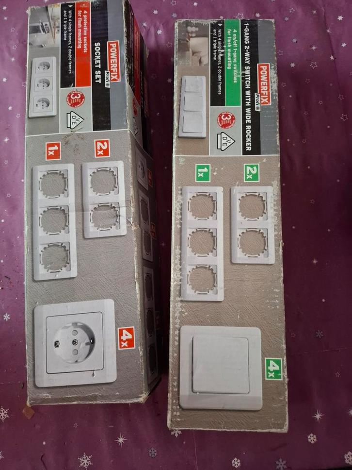 Powerfix Socket Set & Schakelaar Set - Nieuw in Verpakking, Doe-het-zelf en Verbouw, Gereedschap | Handgereedschap, Nieuw, Ophalen of Verzenden