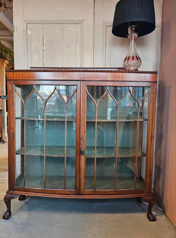 Vitrinekast Queen Ann, Huis en Inrichting, Kasten | Vitrinekasten, Zo goed als nieuw, Minder dan 100 cm, 50 tot 100 cm, 25 tot 50 cm