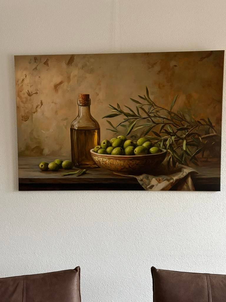 Stil leven. Canvas schilderij, Ophalen, Oorspronkelijke maker, Nieuw, 75 tot 100 cm