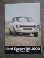 Ford Escort RS 1600 Brochure 1970, Ophalen of Verzenden, Gelezen, Ford