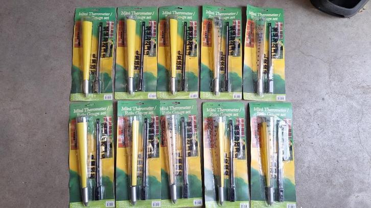 10x regenmeter met thermo meter set. NIEUW, Tuin en Terras, Tuinstekers, Nieuw, Ophalen of Verzenden