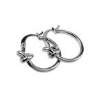 Ø22mm Oorbellen Dames Gepolijst RVS 316L Oorringen met Knot, Overige materialen, Hangers, Birgitta-Gracht 33, 6465 EL Kerkrade, Nederland