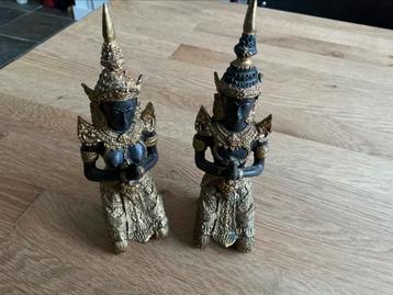 Poortwachters, prachtige set. Tailand. Brons verguld. beschikbaar voor biedingen