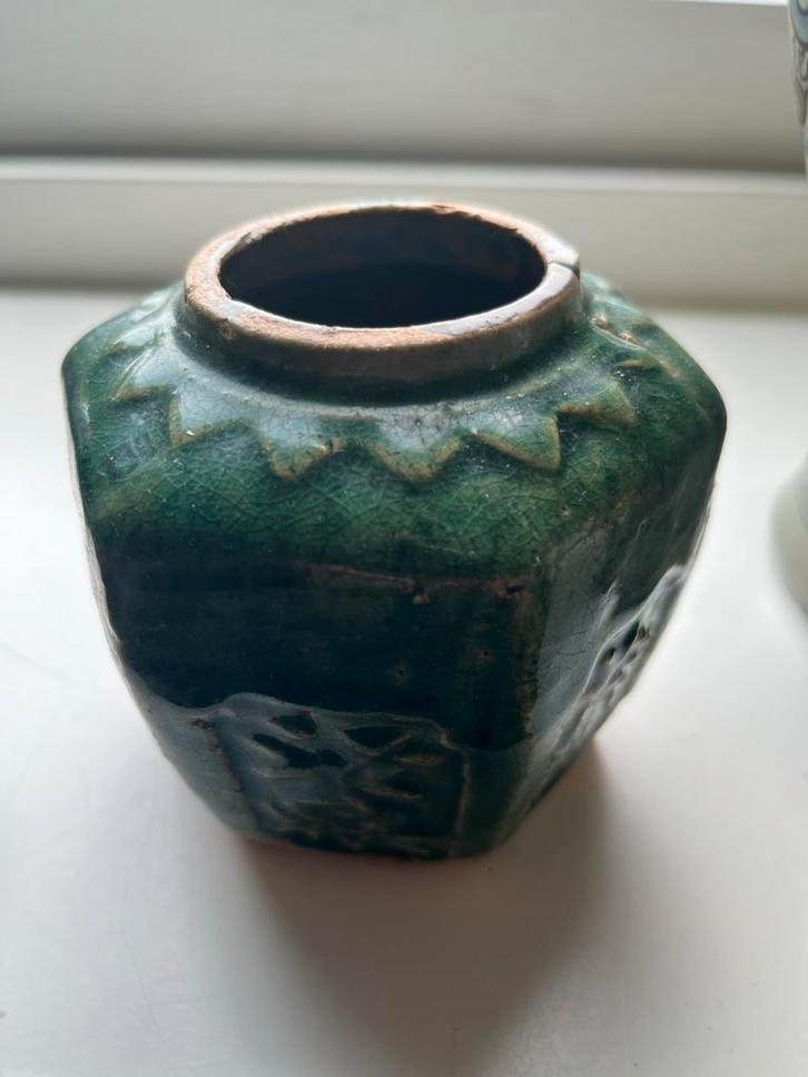 Antiek Groen Gemberpotje, Antiek en Kunst, Antiek | Keramiek en Aardewerk, Ophalen