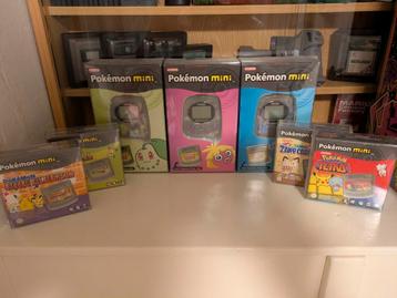 Nintendo Pokémon Mini collectie: 3 mini's en 3 games beschikbaar voor biedingen
