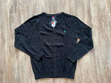 NIEUW - jongen mt 146/152 - V hals knoop vest zwart beschikbaar voor biedingen