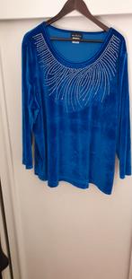 M collection blauwe zachte trui met kraaltjes mt 54, Verzenden, Nieuw, Blauw, Trui of Vest