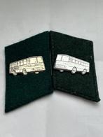 DDR paar kraaglipjes VEB Kraftverkehr busvervoer, Verzenden, Landmacht, Duitsland, Embleem of Badge