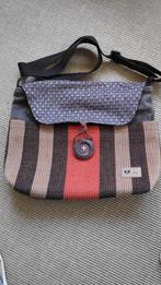 Schoudertas van natuurlijk materiaal, bruin,beige, oranje, Ophalen of Verzenden, Zo goed als nieuw, Bruin, Shopper