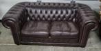 Chesterfield bank Springvale bruin leer + BEZORGING GRATIS, Gebruikt, ., Chesterfield, Leer