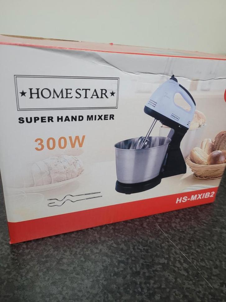 Homestar Handmixer - Nieuw in doos!, Witgoed en Apparatuur, Keukenmixers, Nieuw, 1 tot 2 liter, 3 snelheden of meer, Vaatwasserbestendig