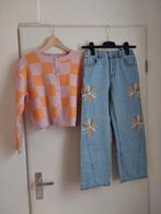 2st Jeans broek Zara borduursel vest lila oranje primark 152, Maat 152, Ophalen of Verzenden, Zo goed als nieuw